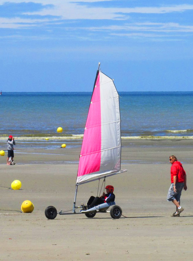 Leçon de char à voile à Dunkerque